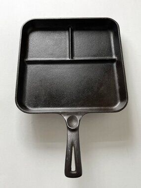 Vintage Cast Iron Wagner Ware Sidney O Bacon And Egg Breakfast Skillet 1101 E